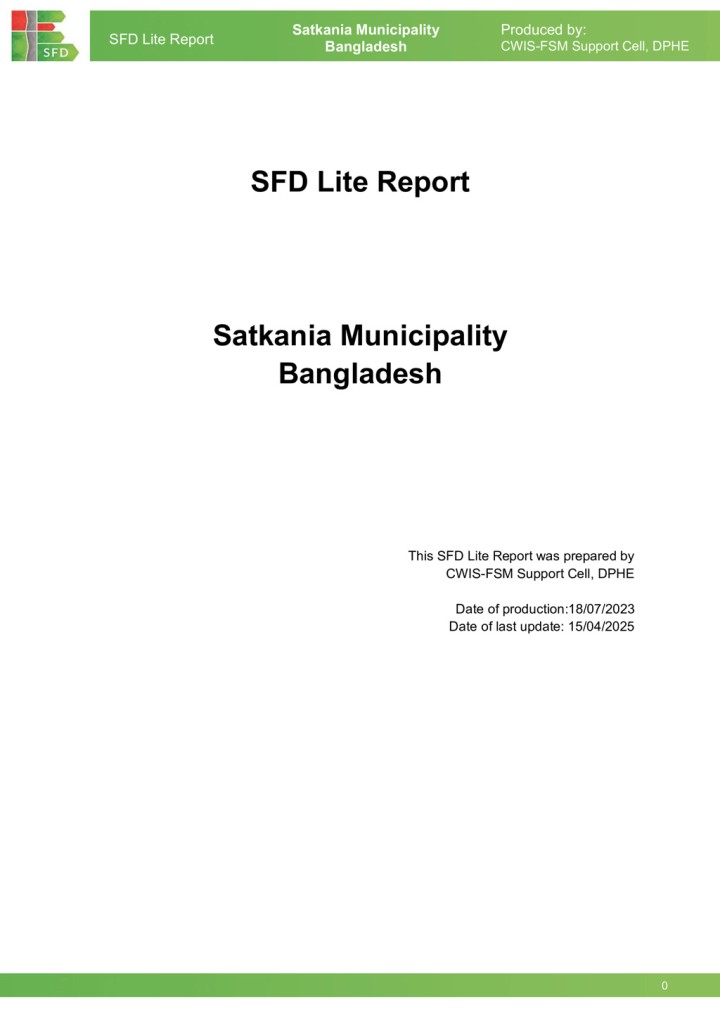 SFD (Lite) Report - Satkania Municipality
